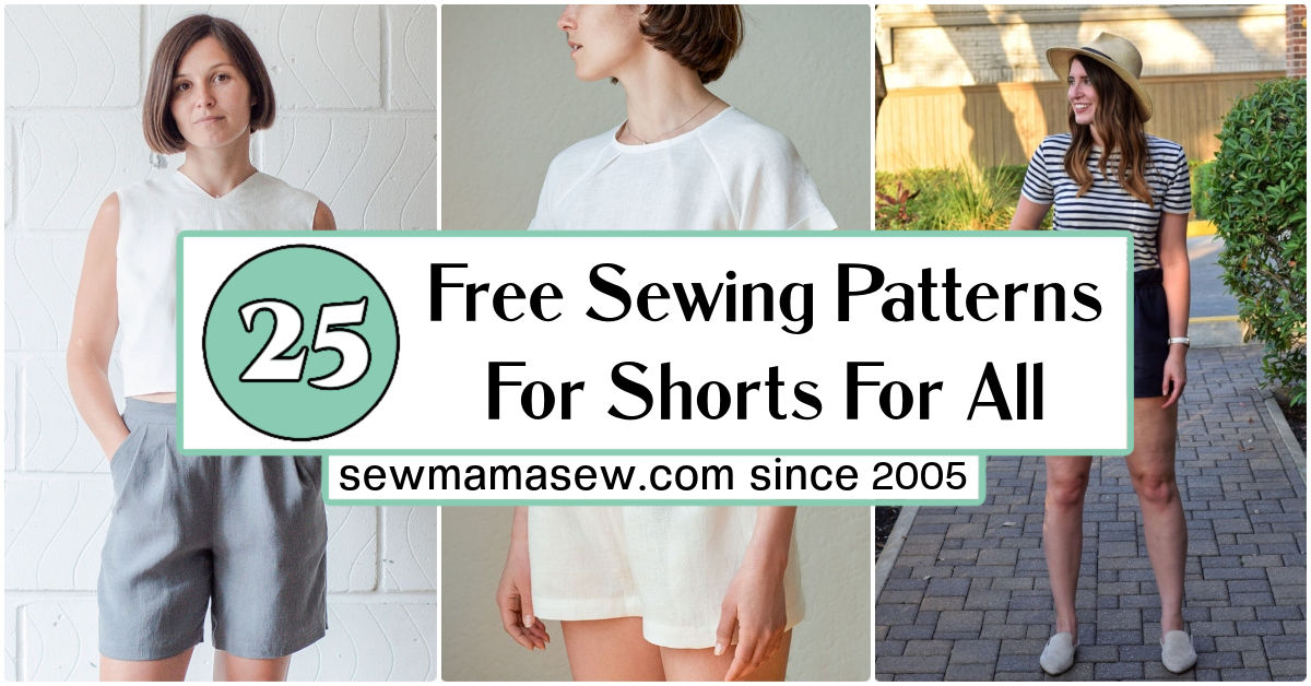 Kelsey elastic waist Bermuda shorts free PDF sewing pattern