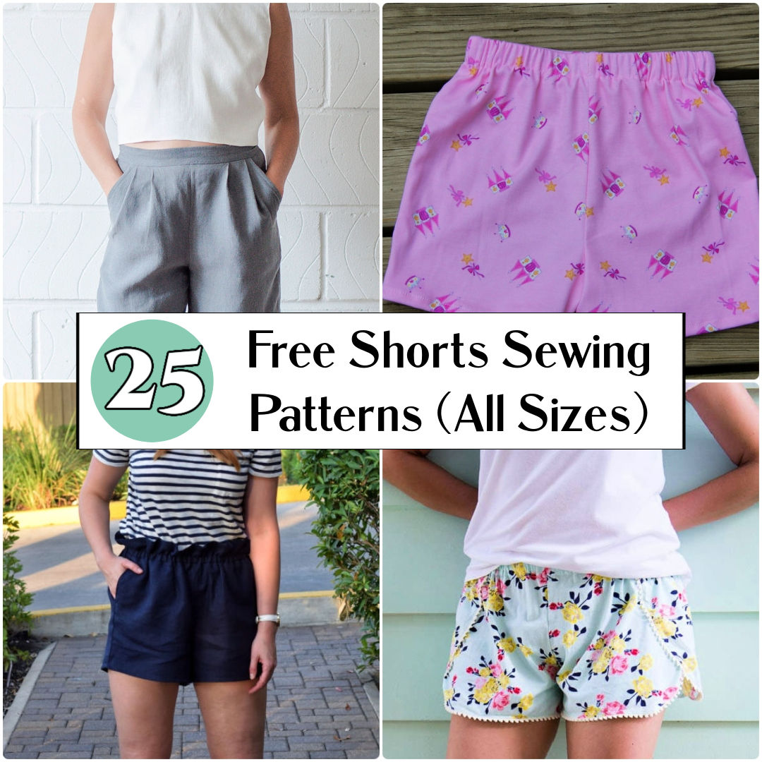 25 Free Shorts Sewing Pattern - PDF Shorts Pattern